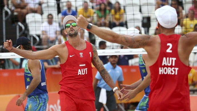 Alexander Horst (AUT) da Austria; vôlei de praia; olimpíada 2016 (Foto: REUTERS/Ruben Sprich)