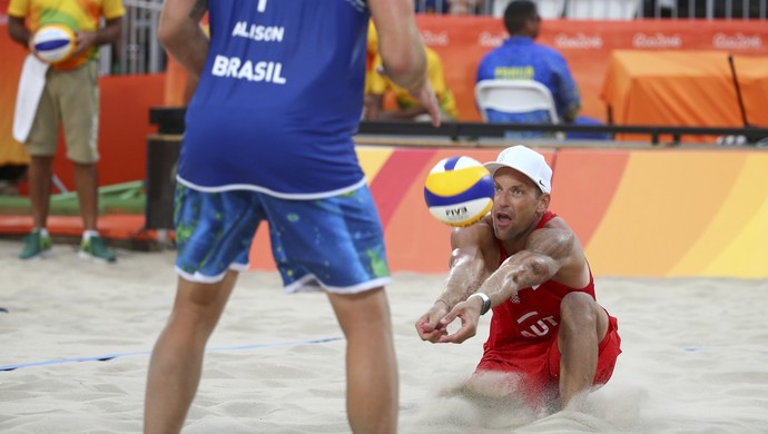 Alison e Bruno; vôlei de praia; olimpíada 2016 (Foto: REUTERS/Ruben Sprich)