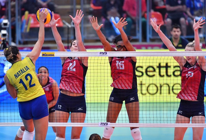 Brasil x EUA - final Grand Prix vôlei feminino Natália (Foto: Divulgação/FIVB)