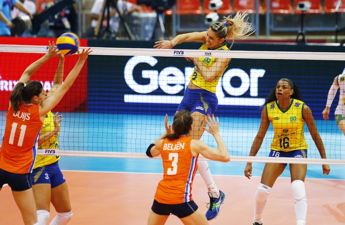 Brasil x Holanda Grand Prix Vôlei (Foto: Divulgação / FIVB)