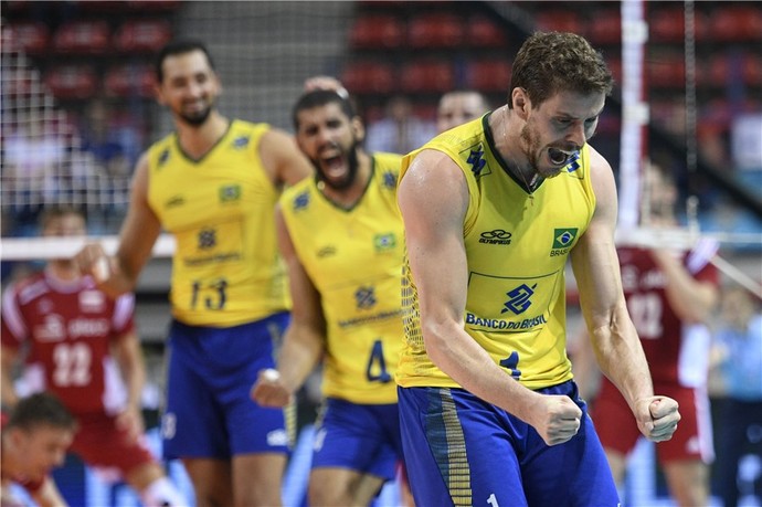 Bruninho Brasil x Polônia Liga Mundial vôlei (Foto: Divulgação /FIVB)