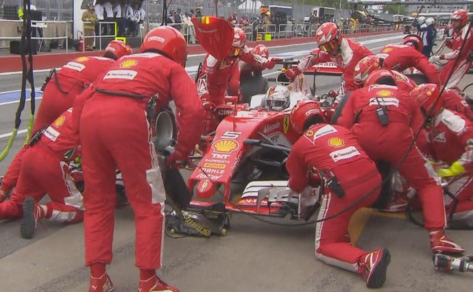 Ferrari apostou em tática de dois pit stops para Sebastian Vettel no GP do Canadá (Foto: Divulgação)