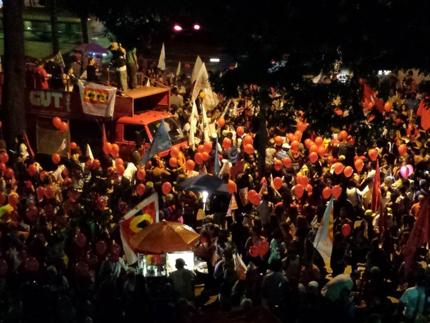 Protesto em Belo Horizonte pede saída de Michel Temer da Presidência (Foto: Humberto Trajano/G1)