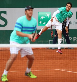 André Sá e Chris Guccione Roland Garros 2016 (Foto: Getty Images)