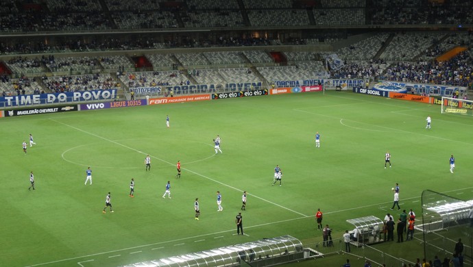 Distribuição dos jogadores do Cruzeiro na partida contra o Figueirense (Foto: Maurício Paulucci)