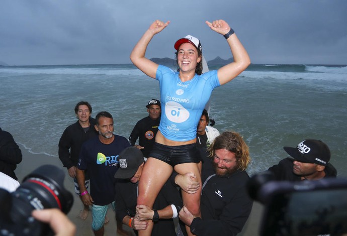 Tyler Wright venceu no Rio a terceira etapa da temporada de 2016, após Gold Coast e Margaret River, na Austrália (Foto: WSL / Kelly Cestari)