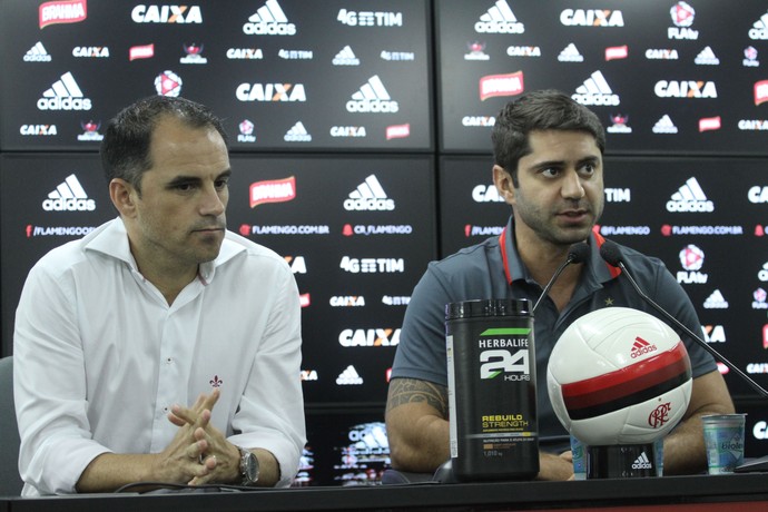 rodrigo caetano - marcio tannuer (Foto: Gilvan Souza - Divulgação, Flamengo)