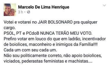 postagens de marcelo de lima henrique no facebook (Foto: Reprodução / Facebook)