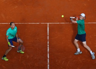 Bruno Soares e Jamie Murray no Masters 1000 de Monte Carlo (Foto: Getty Images)