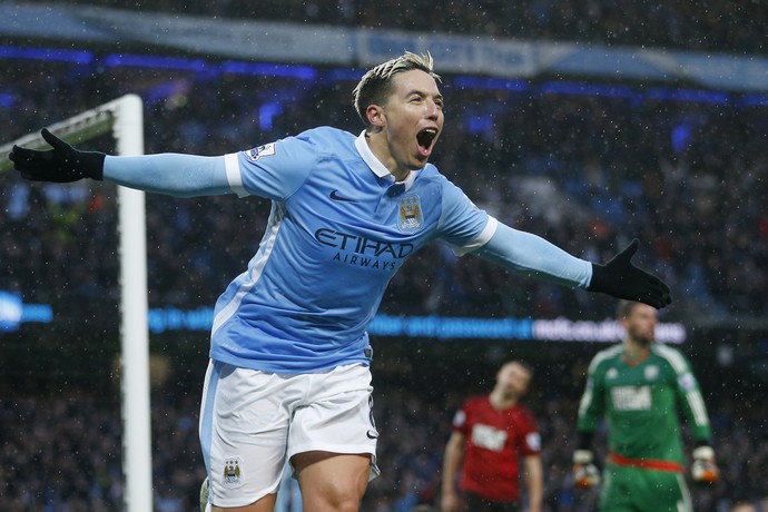 Samir Nasri Manchester City x West Bromwich (Foto: Reuters)