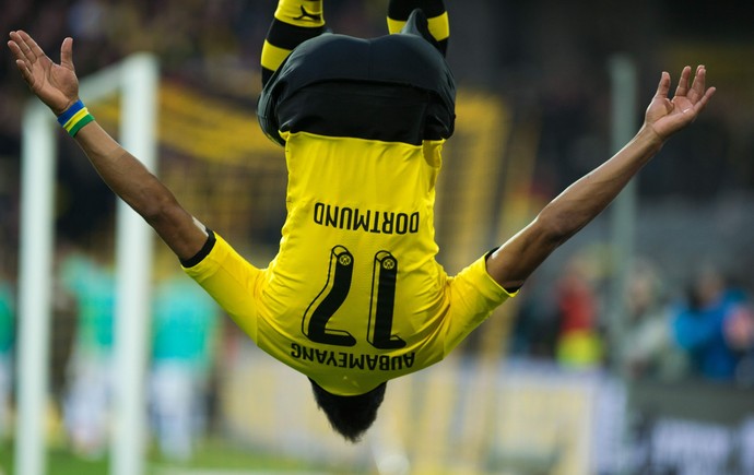 Aubameyang gol Borussia Dortmund x Werder (Foto: EFE)