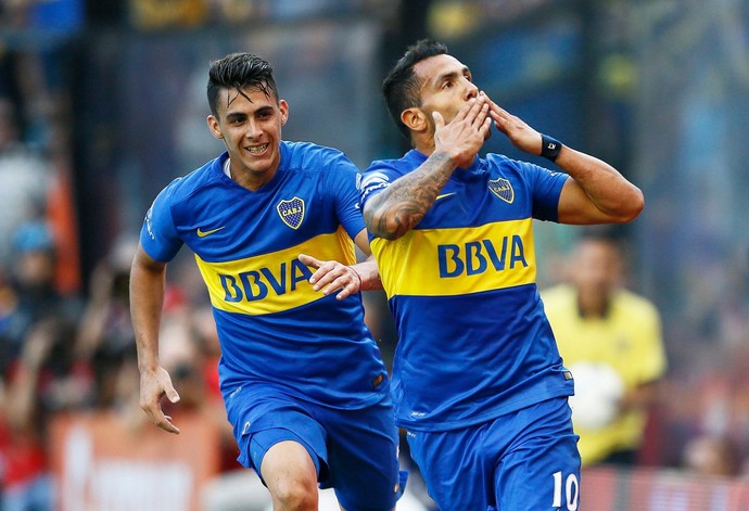 Tevez gol Boca Juniors x Atletico de Rafaela (Foto: Divulgação)