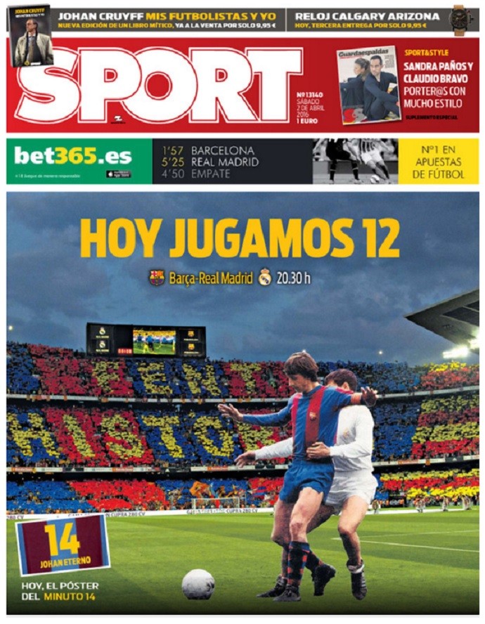 Capa Sport Barcelona x Real Madrid (Foto: Reprodução)