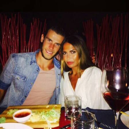 Emma Rhys-Jones e Gareth Bale, do Real Madrid