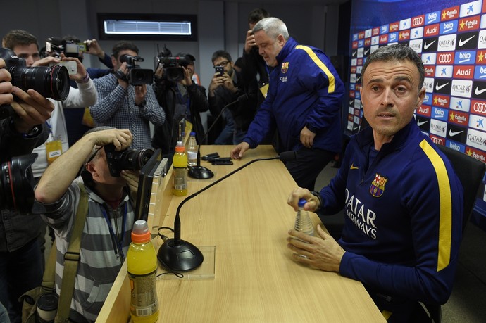 Luis Enrique coletiva de imprensa Barcelona (Foto: AFP)