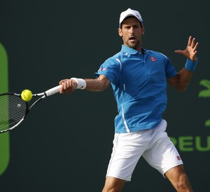 Novak Djokovic x João Sousa, tênis, Masters 1000 Miami (Foto: Reuters)