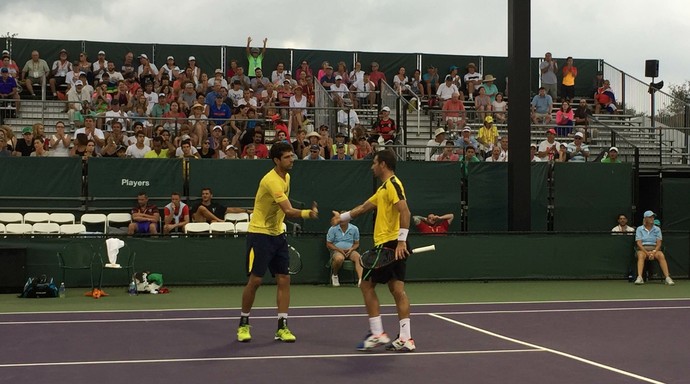 Marcelo Melo e Ivan Dodig Masters 1000 de Miami (Foto: Thiago Quintella)