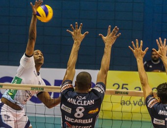 Vôlei Taubaté x Minas Superliga Masculina quartas de final (Foto: Bruno Neri/CBV)