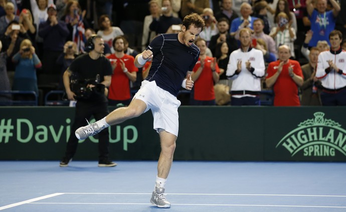 Andy Murray, Grã-Bretanha x Japão, Copa Davis (Foto: Reuters)