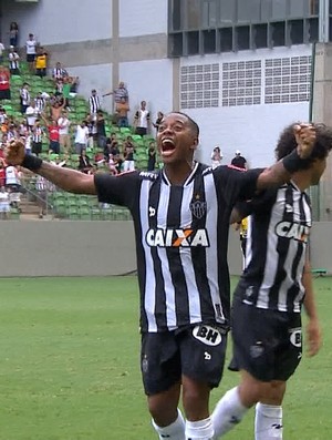 Robinho comemora gol pelo Atlético-MG (Foto: Reprodução/ TV Globo Minas)