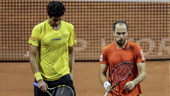 Marcelo Melo e Bruno Soares Brasil Open tênis - eliminação (Foto: Leandro Martins/DGW Comunicação)