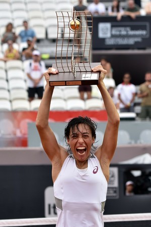 Francesca Schiavone comemora o título no Aberto do Rio (Foto: Fotojump)