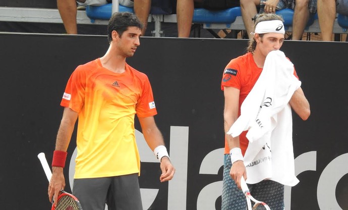 Aberto do Rio, Rio Open - Thomaz Bellucci e Marcelo Demoliner contra Juan Sebastián Cabal e Robert Farah (Foto: Thiago Quintella)