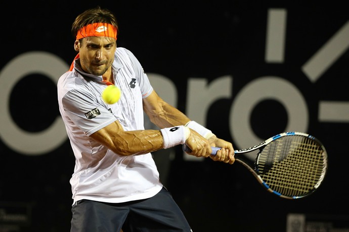 David Ferrer na derrota para Dominic Thiem no Aberto do Rio (Foto: Fotojump)