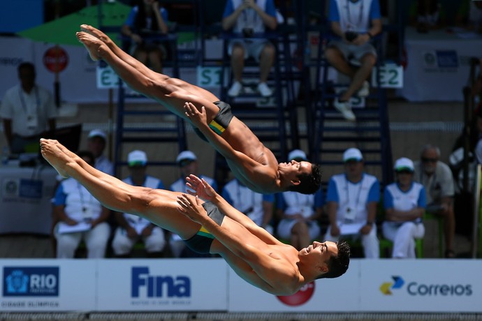 Copa do Mundo de saltos ornamentais - Ian Matos e Luiz Felipe Outerelo (Foto: Satiro Sodré / SSPress)