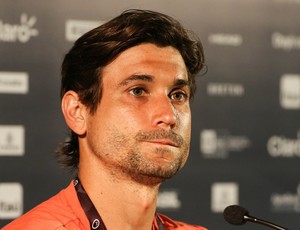 David Ferrer em coletiva no Rio Open (Foto: Bruno Lorenzo/FotoJump)