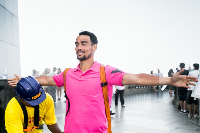 Fabio Fognini em passeio no Rio (Foto: Bruno Lorenzo/FotoJump)