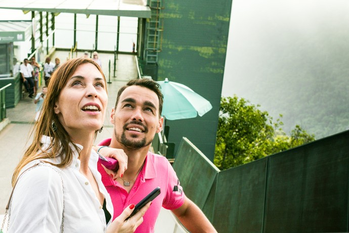 Fabio Fognini com a noiva (Foto: Bruno Lorenzo/FotoJump)