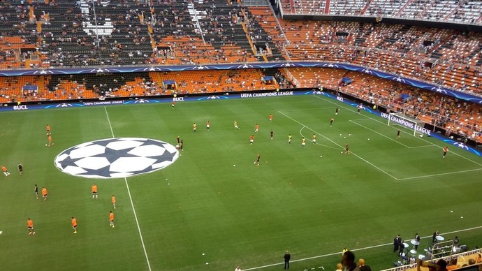 Estádio Mestalla Valencia Liga dos Campeões (Foto: Reprodução Twitter)