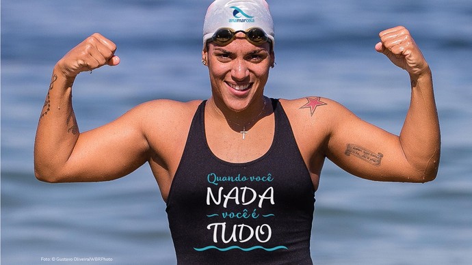 Ana Marcela Cunha marca pessoal maratona aquática (Foto: Gustavo Oliveira / WBR Photo)