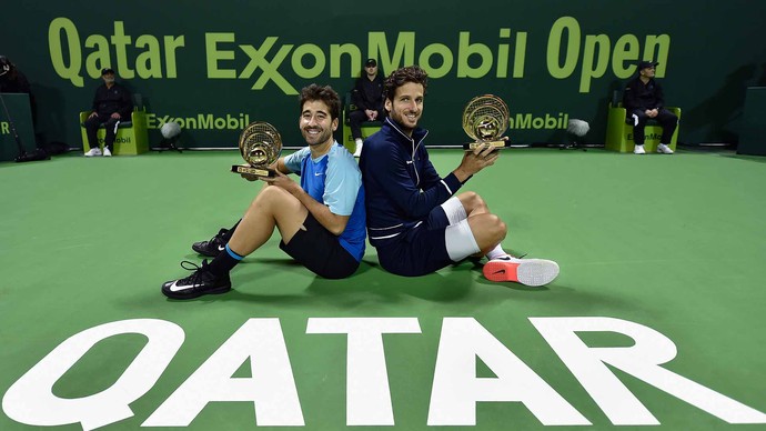 Feliciano López e Marc López campeões do ATP de Doha (Foto: Divulgação / Paul Zimmer)