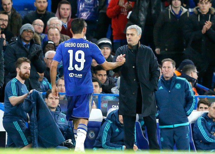 Mourinho Diego Costa Chelsea (Foto: AP)