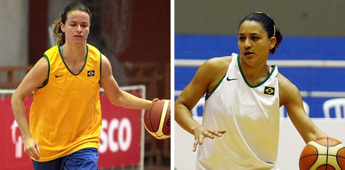 Carina Felippus e Palmira Marçal defendem o Sampaio Basquete (Foto:  Gaspar Nóbrega / Inovafoto )