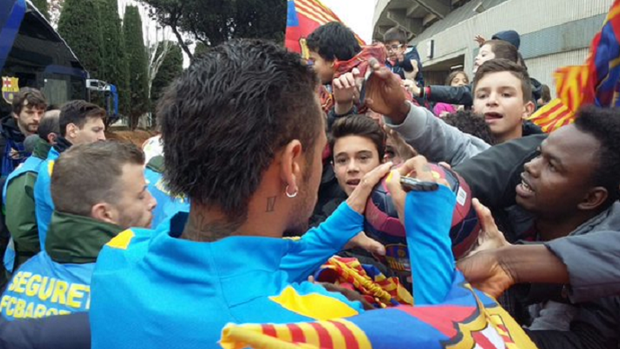 Treino aberto do Barcelona Neymar (Foto: Miguel Ruiz / Barcelona)