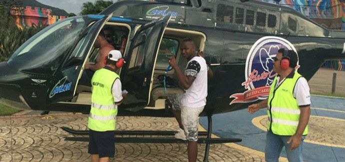 Sassá anda de helicóptero em Santa Catarina (Foto: Reprodução/Instagram)