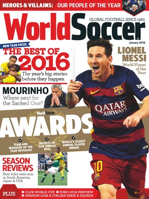 Capa World Soccer Messi melhor de 2015 (Foto: Reprodução)