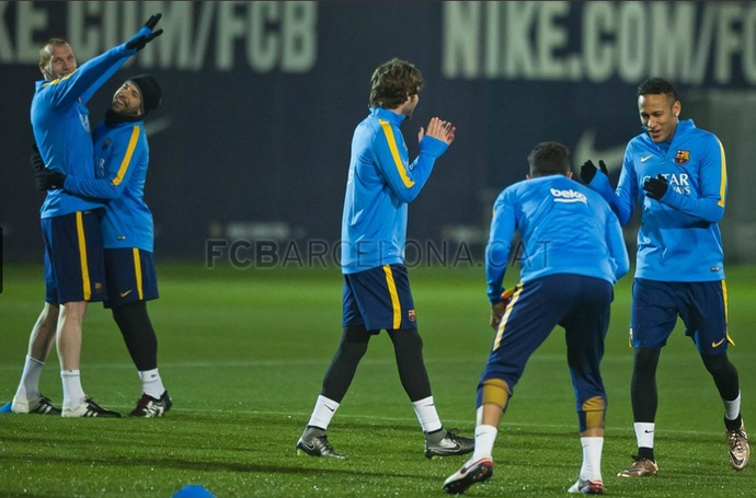 Neymar treino Barcelona (Foto: Victor Salgado / Barcelona)