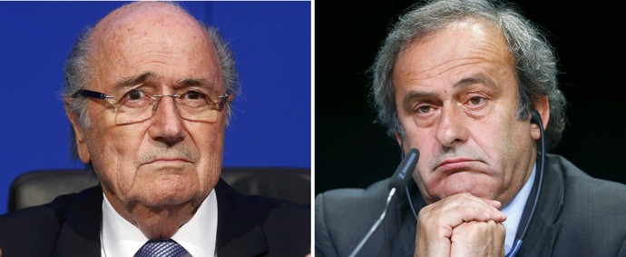 Montagem Joseph Blatter e Michel Platini (Foto: Reuters)