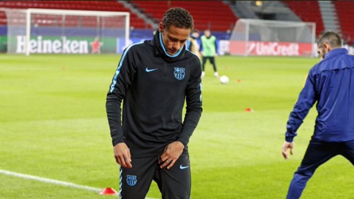 Neymar lesão Barcelona (Foto: Reprodução / Site Oficial)