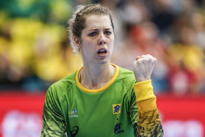 Babi no Brasil x Coreia do Sul pelo Mundial de handebol da Dinamarca  (Foto: Wander Roberto / Inovafoto)