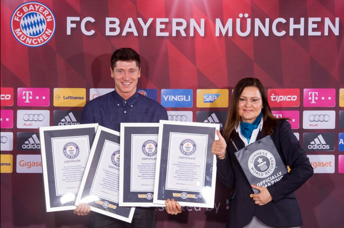 Lewandowski Guinness Bayern (Foto: Reprodução / Twitter)