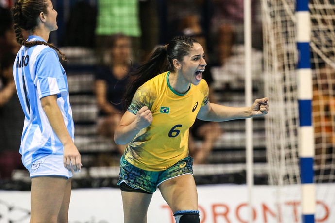 Amanda Andrade Handebol feminino pan Brasil x Argentina (Foto: Estadão Conteúdo)