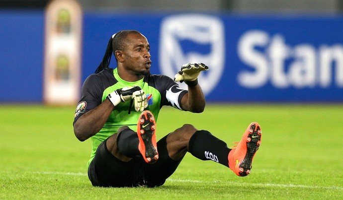 Kidiaba comemora gol do Congo contra a Republica do congo (Foto: Agência AP )