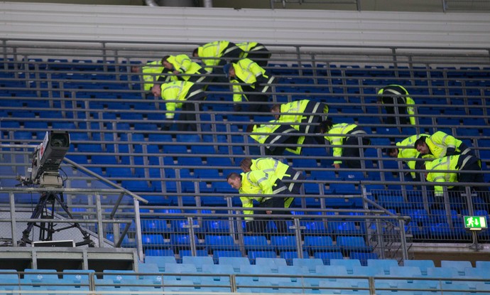 Policiais Hamburgo Borussia Dortmund (Foto: AP)