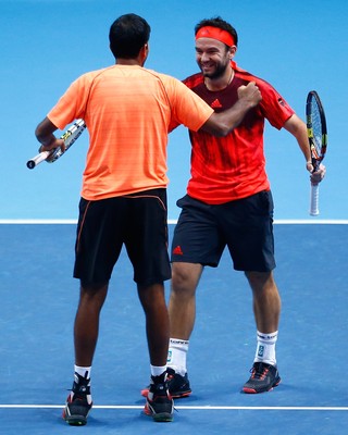 ATP Finals tênis -  Rohan Bopanna e Florin Mergea x Marcelo Melo e Ivan Dodig (Foto: Getty Images)