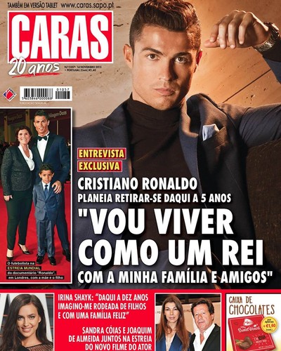 Cristiano Ronaldo capa da Caras (Foto: Reprodução/Internet)